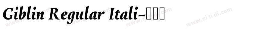 Giblin Regular Itali字体转换